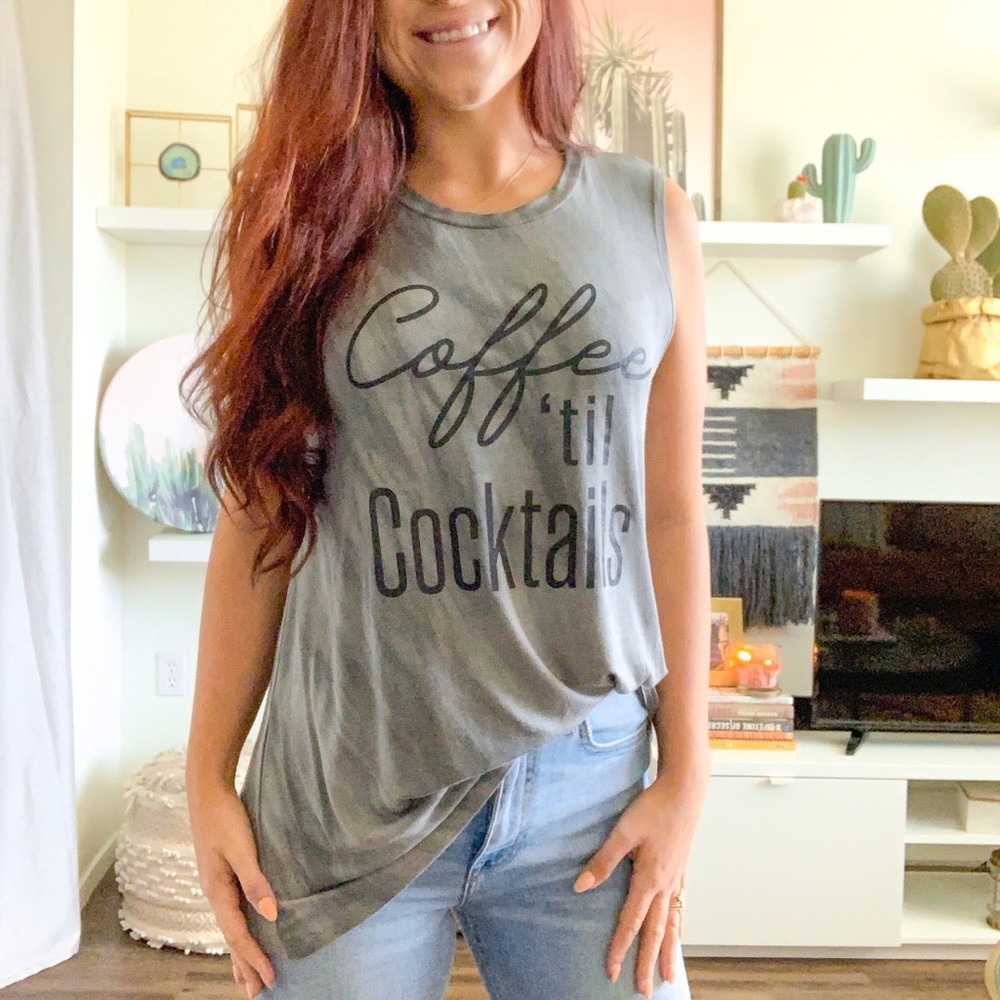 ✨ Final Price- Coffee til Cocktails Graphic Tank - Picture 3 of 4